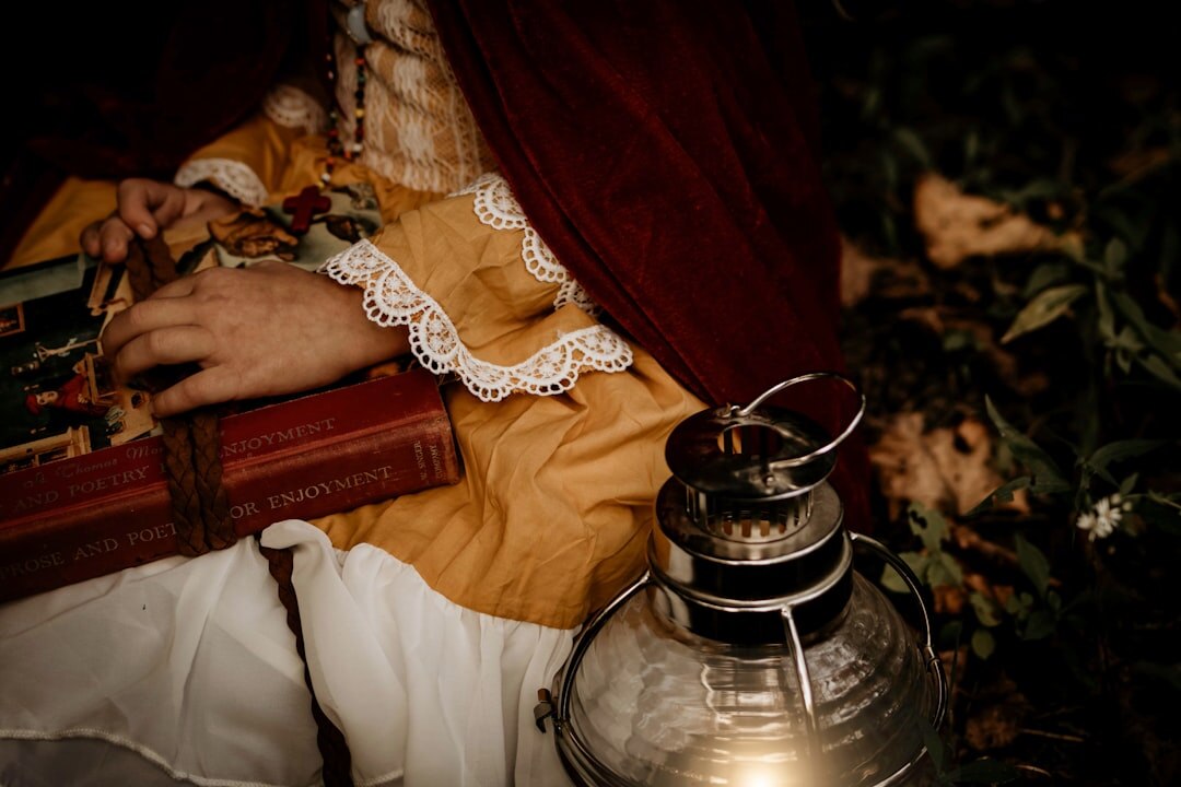 woman reading mystery book
